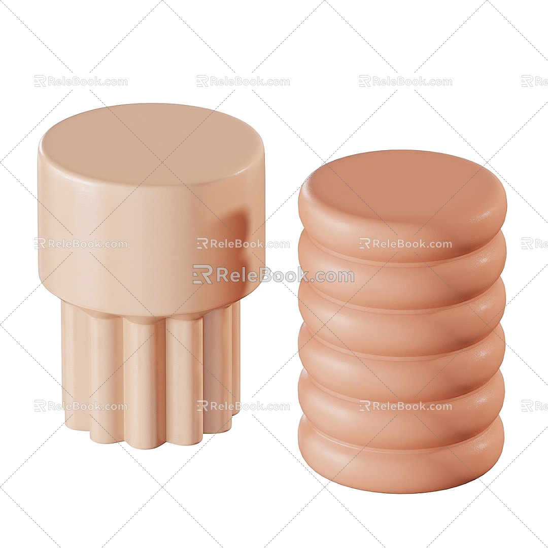 Pink round sides round corners 3d model