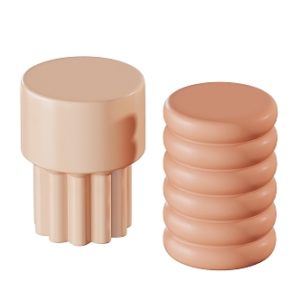 Pink round sides round corners 3d model