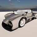 sci-fi super sports car 3d model