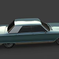 Classic Light Blue Sedan with Sleek Retro Body Design and Chrome Accents