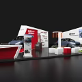 KIA Car Exhibition Booth Model With Display Cars Red Carpet And Furniture