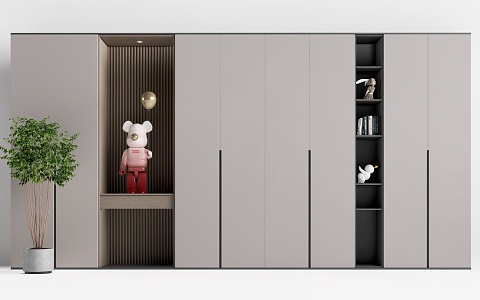 Locker Wall Cabinet Filing Cabinet Bookcase Decorative Cabinet 3d model