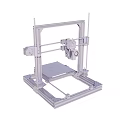 Industrial Grade 3D Printer Equipment Featuring Metal Frame And Printing Platform 3d model