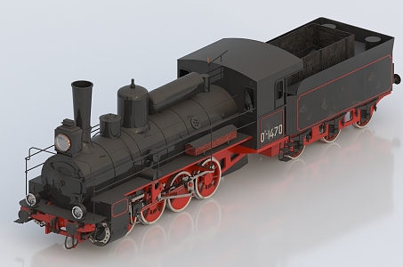 locomotive train steam train freight train locomotive old train 3d model