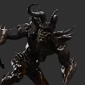 Horned Demon Fantasy Character With Muscular Build Sharp Teeth And Aggressive Stance