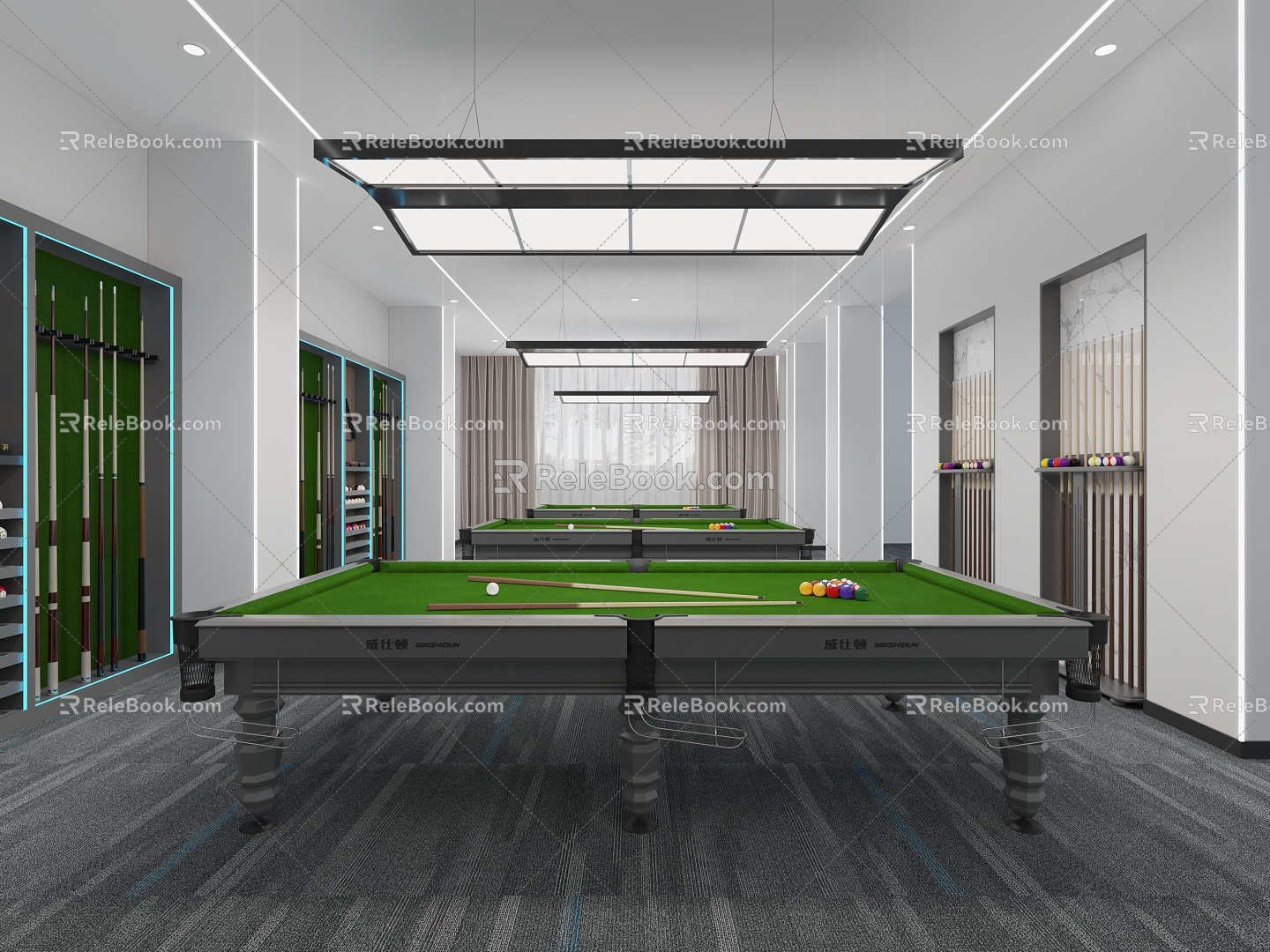 Billiard room Billiard table 3d model