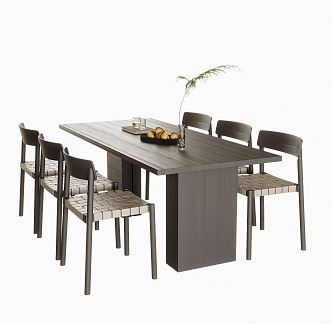 Modern Dining Table Chair Dining Table Chair 3d model