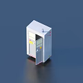 Sturdy Silver Industrial Control Cabinet With Panel Doors And Safety Labels