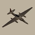 Gray Fighter Jet Aerial View With Long Wings On Black Background
