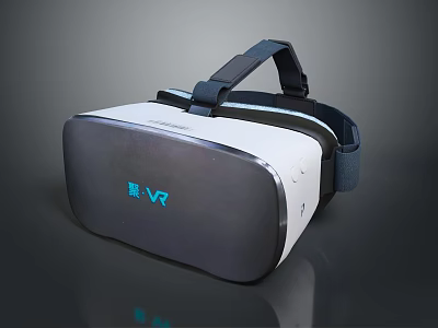 Modern Computer Compatible VR Headset With Comfortable Strap And Immersive Experience 3d model