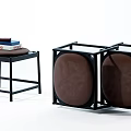New Chinese Style Stool Low Stool Combination 3d model