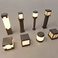 Modern Decorative Outdoor Lights With Various Cylindrical Square And Lattice Designs