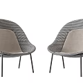 Elegant Modern Leisure Chair With Transparent Backrest Metal Legs And Comfortable Cushion