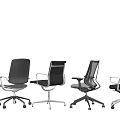 Ergonomic Modern Office Chairs With Mesh Backs Swivel Wheels And Adjustable Features 3d model