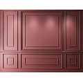 Purple Wall Panel Featuring Rectangular Decorative Panels And 3D Layered Design 3d model