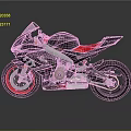 Black and Red Sport Motorcycle With Sleek Design Alloy Wheels And Exhaust Pipes