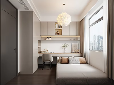 Modern Tatami Bedroom 3d model