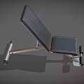 Black Fitness Bench With FIT Logo Silver Frame And Adjustable Design For Home Gym