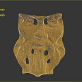 Artistic Copper Owl Sculpture With Detailed Facial Features And Textured Surface