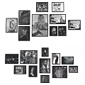 Modern Photo Wall Collage With Various Sizes Black And White
