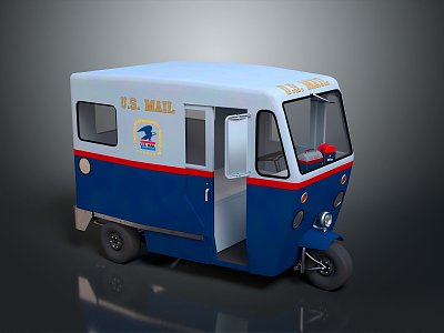 Modern tricycle motorcycle express cartoon tricycle car model