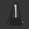 Classic Wooden Metronome With Brown Finish And Pyramidal Shape For Musical Practice