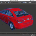 Red Four Door Sedan Car With Sunroof And Silver Alloy Wheels Design