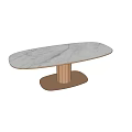 Long Table Round Table Rock Board Table Courtyard Garden Dining Table 3d model