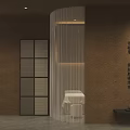 SPA Sauna Interior With Massage Bed Natural Window View And Soft Lighting