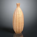 Handcrafted Woven Rattan Vase For Elegant Home Decor And Interior Design