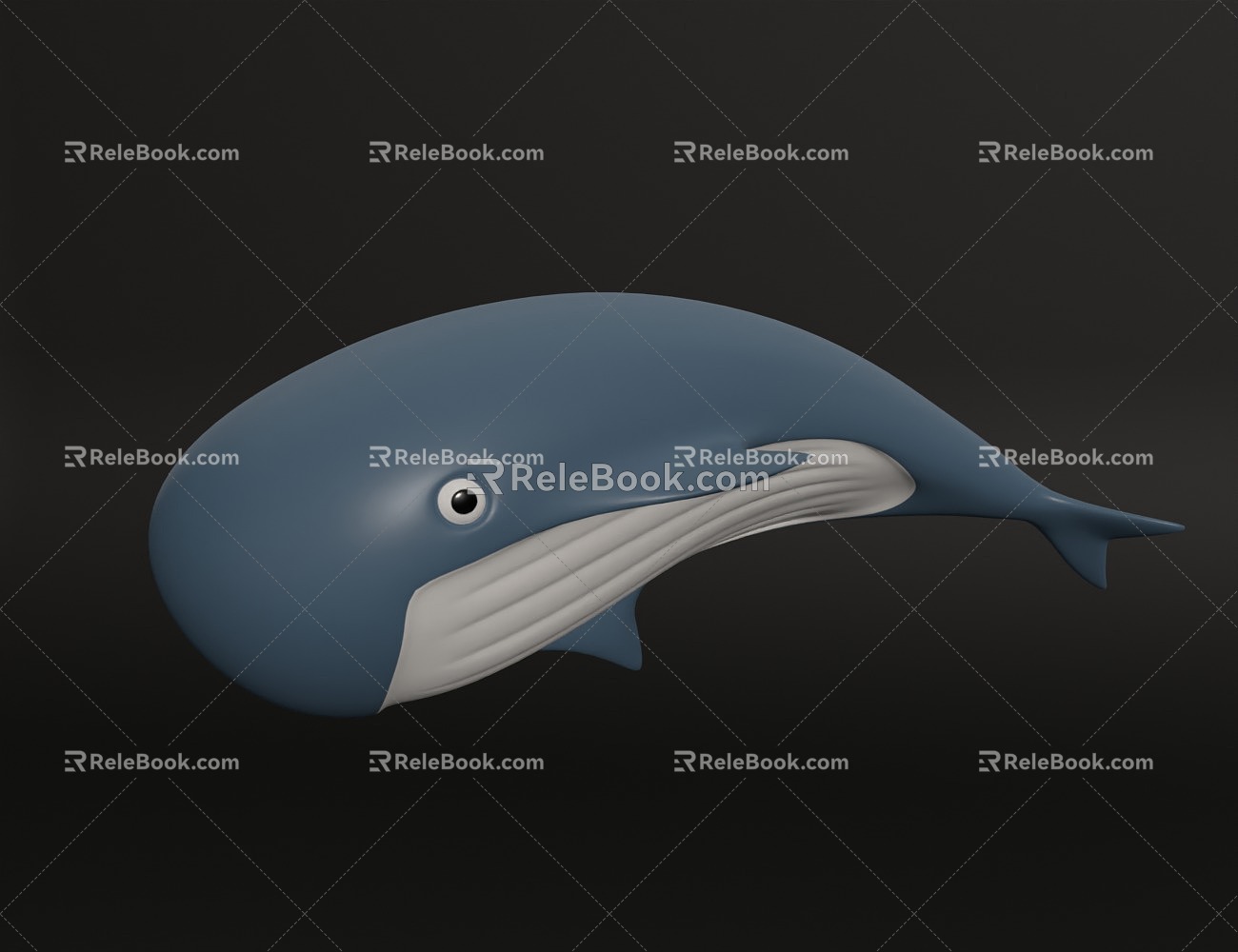 Shark Cartoon Water Life Marine Life Fish Dolphin 3d model