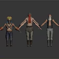 Diverse Male Characters With Various Outfits And Different Hairstyles In Standing Poses