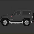 Grey Two Door Off Road Vehicle With Rugged Lines Bold Grille And Large Wheels