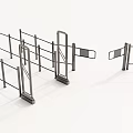Metal Turnstile Access Control Systems For Public Area Entry Management 3d model