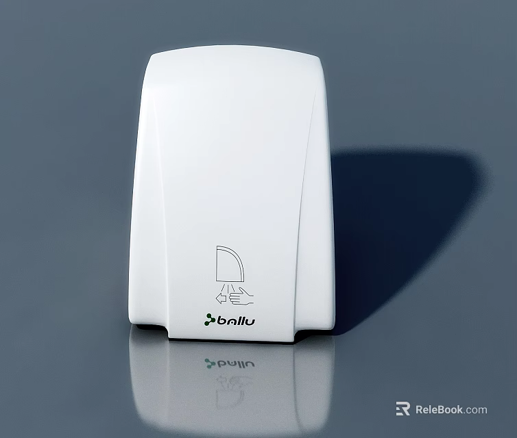 Braliu Swing Door Pull Handle Device With White Design And Icon 3d model 