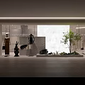 Modern Clothing Store Interior With Mannequins Clothing Displays Decorative Plants And Minimalist Design
