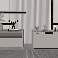 Modern bedside table 3d model