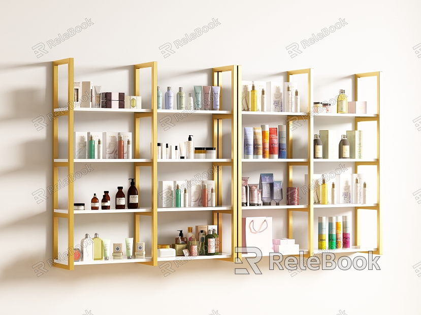 Modern shelf wall hanging nail cosmetics storage rack model