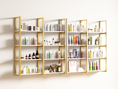 Wall-mounted Nail Cosmetic Storage Rack 3d model