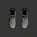 PRODO Beige Hiking Boots High Top With Light Green Laces Black Sole Breathable Mesh