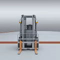 Orange Gray Industrial Forklift with Driver Cab for Indoor Warehouse Operations