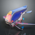 Red Bull Themed Model Aircraft With Colorful Blue Red Yellow Design And Aerodynamic Shape