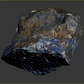 Natural Blue And Brown Mineral Specimen With Rough Surface Texture Formation 3d model