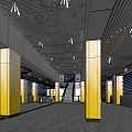 modern subway station space public space subway station interior 3d model