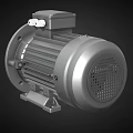 Industrial Electric Motor With Metal Housing Yellow Shaft And Terminal Box