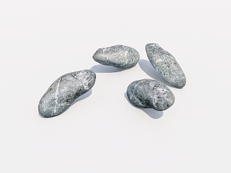 outdoor stone pebbles 3d model