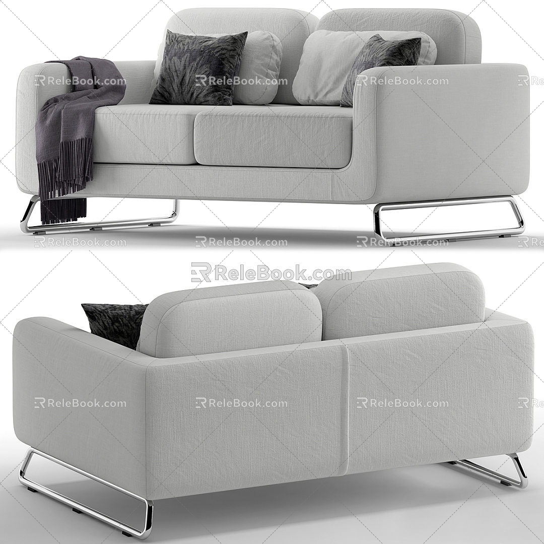 Double sofa 3d model