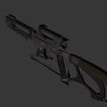Modern BLACKCELL Assault Rifle With Gray Black Design Tactical Scope And Ventilated Handguard