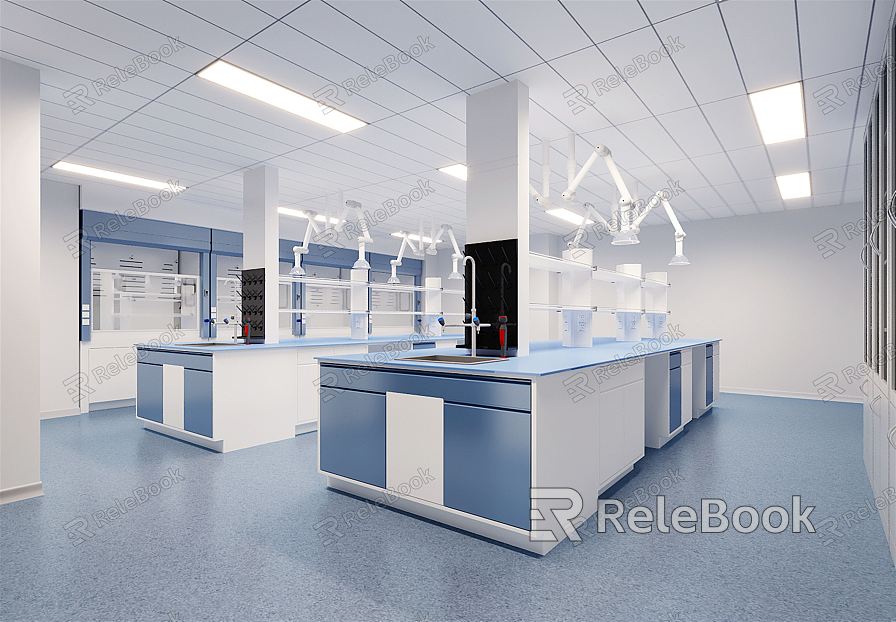 Central Physical and Chemical Room of Modern Laboratory model