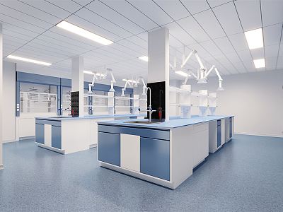 Central Physical and Chemical Room of Modern Laboratory model